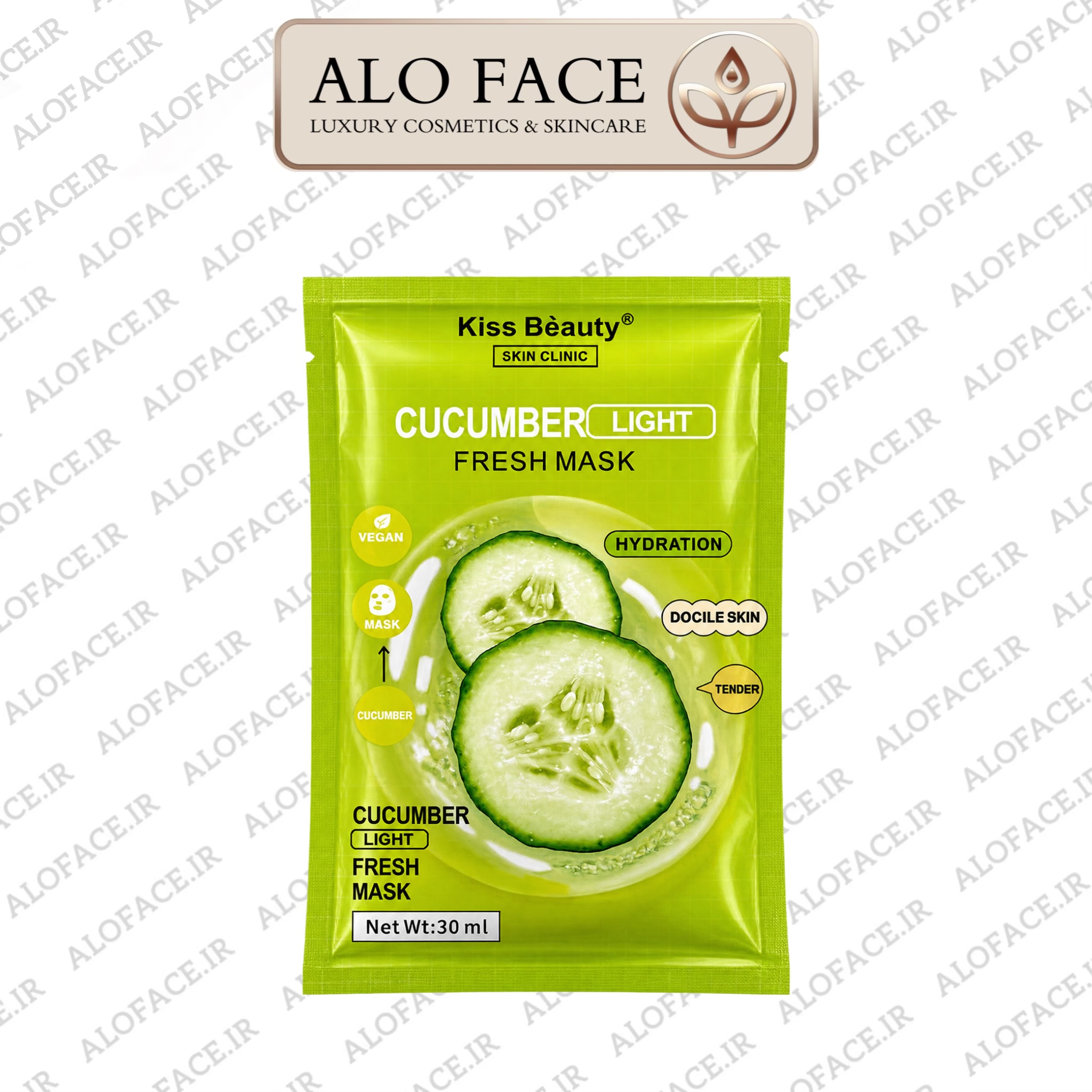 ماسک صورت ورقه ای خیار مدل Cucumber Light