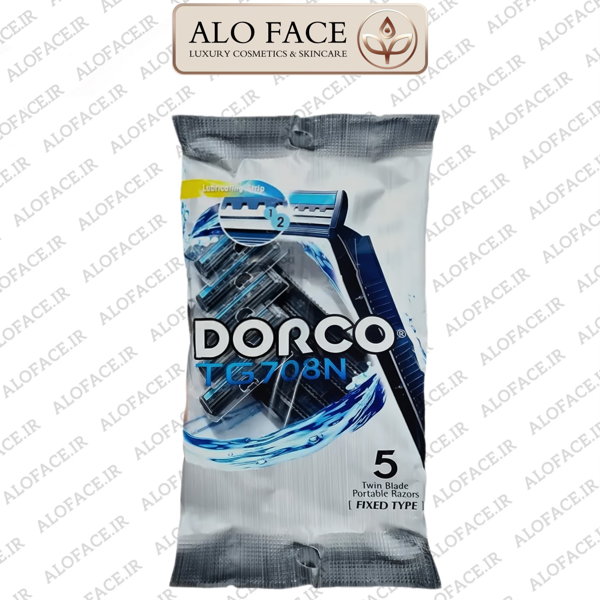 تیغ اصلاح دورکو 2 لبه 5 عددی صابون دار مدل TG708N