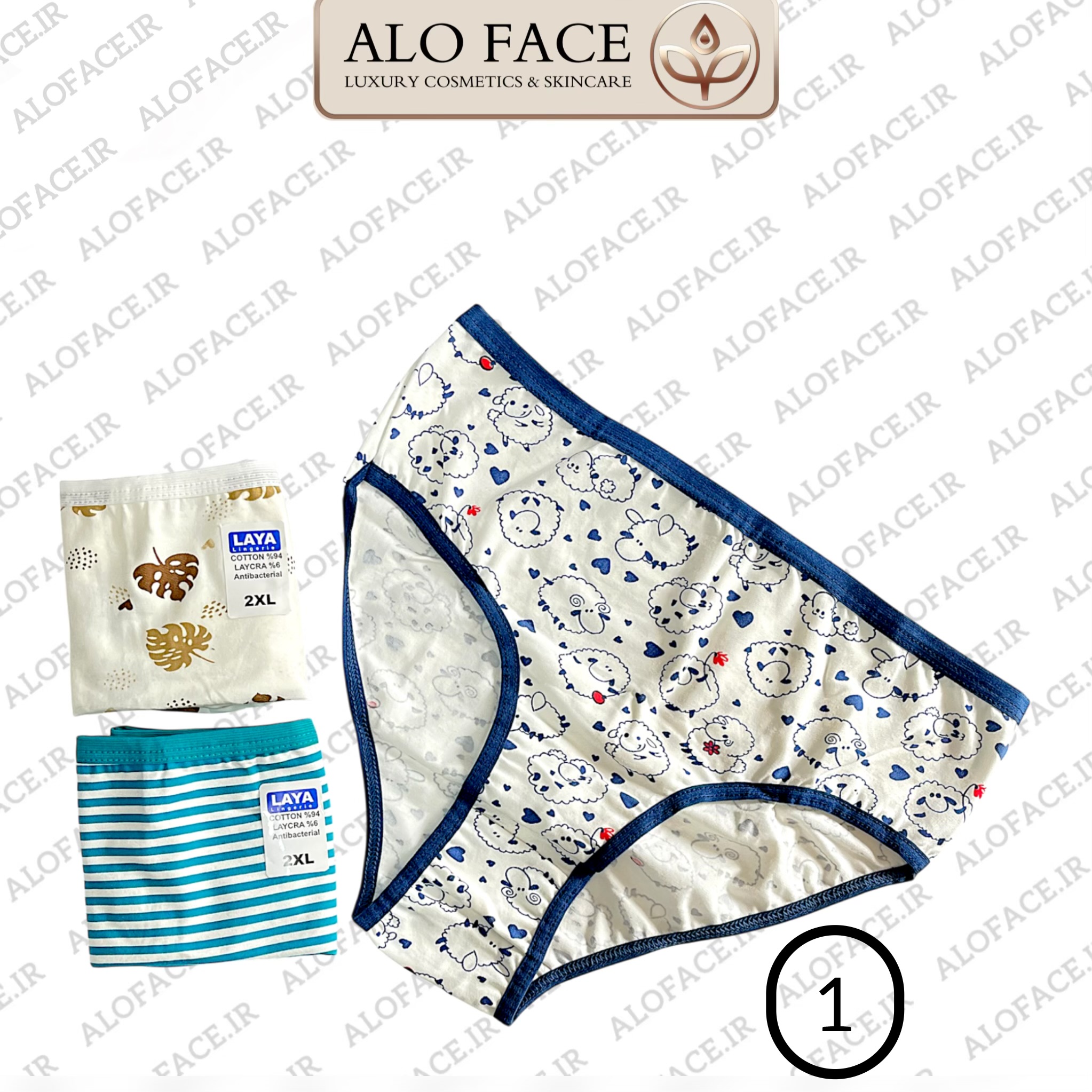 شورت زنانه لعیا تمام چاپ آنتی باکتریال 3عددی سایز 2XL