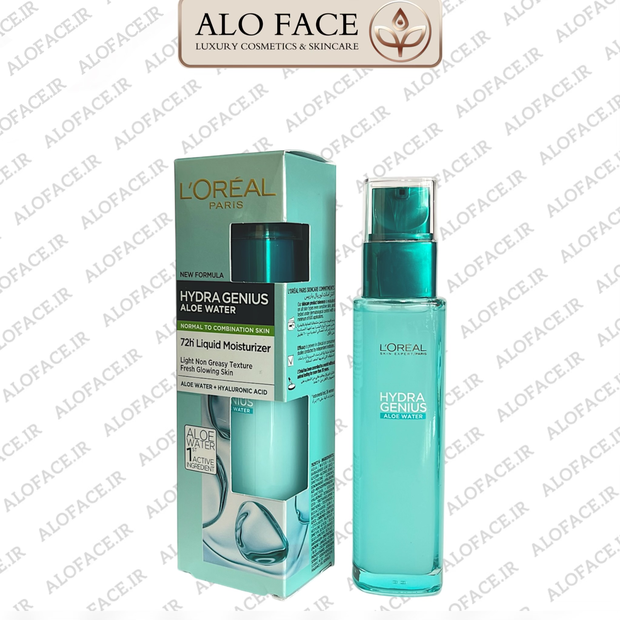 سرم آبرسان لورآل حاوی آلوئه ورا اورجینال 72 ساعته