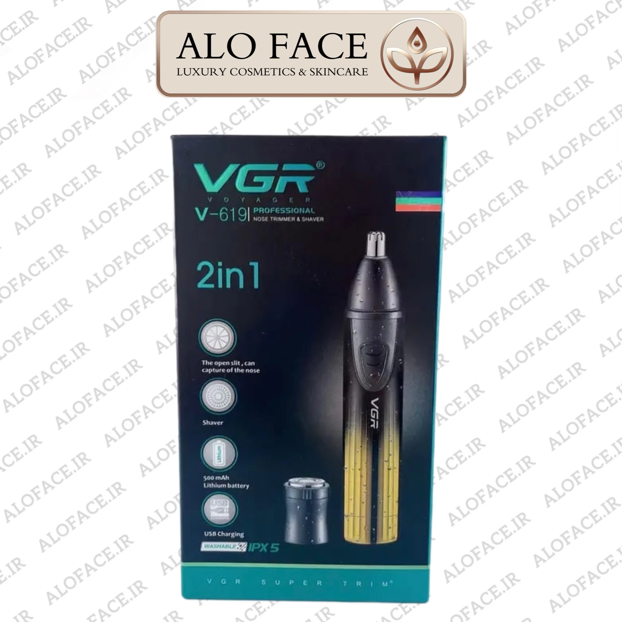موزن 2 کاره گوش و بینی وی جی ار VGR مدل V-619 قابل شستشو