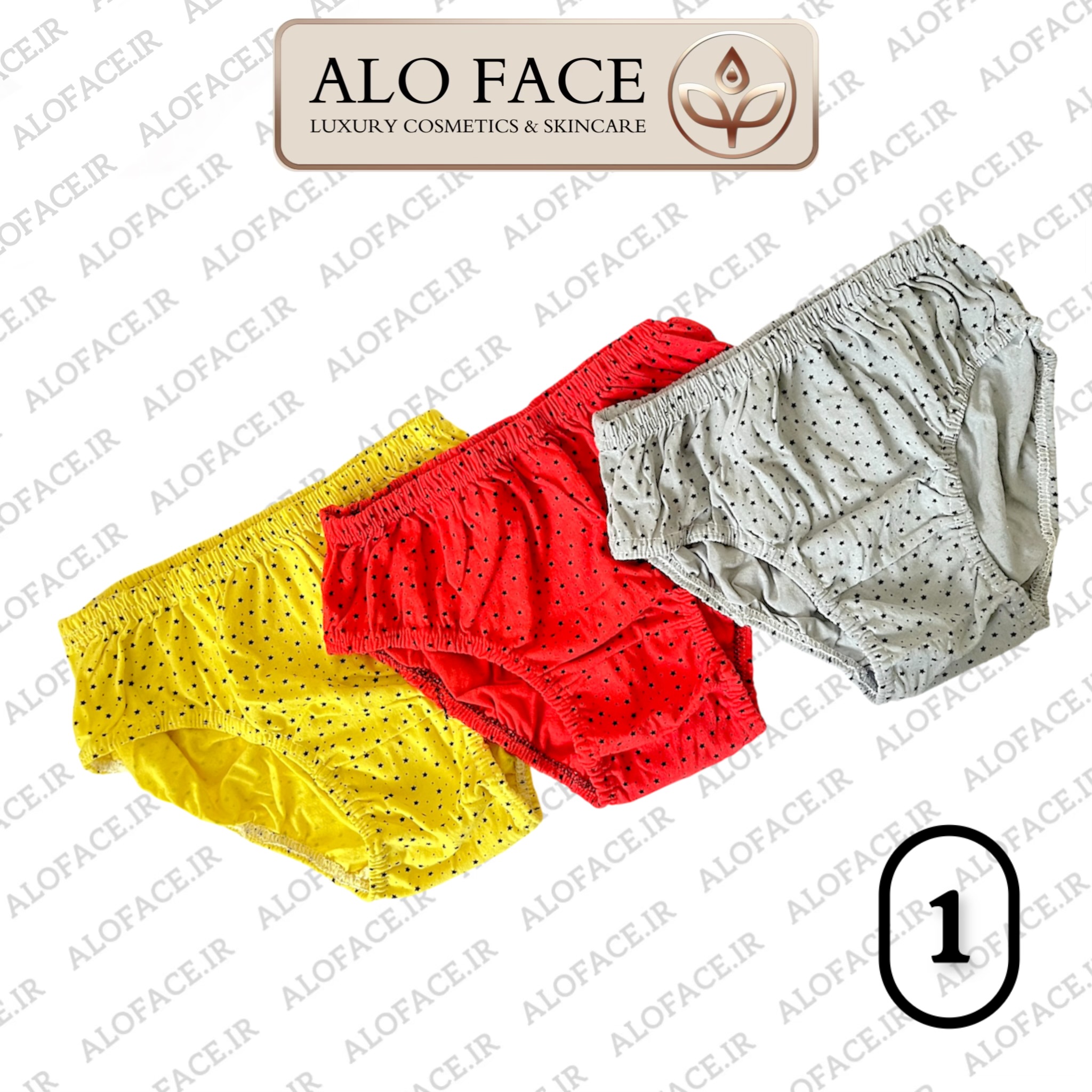 شورت زنانه لیفه ای نخ پنبه (3عددی) خالدار 2XL